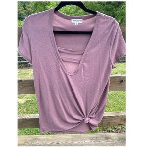 Short sleeve cutout tee